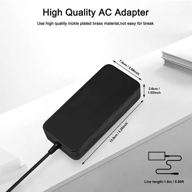 Alt view image 3 of 5 - JUYOON 120W 6.32A Charger Compatible with Intel Nuc 10 11 12 13 14 Pro Kit Mini PC LG 17U70N 15U70P FSP120-ABBN2 A15-120P1A ADP-120RH B ADP-120ZB B PA-1121-28 AC Adapter