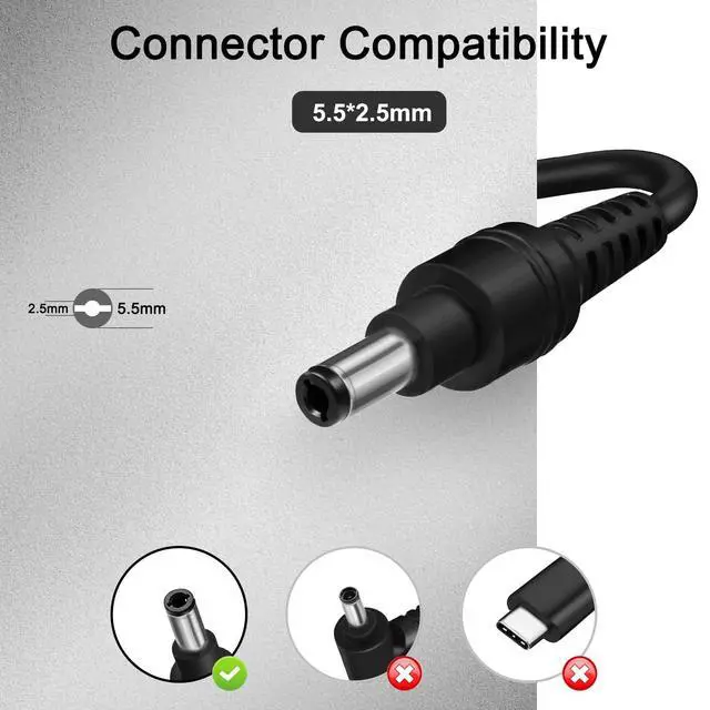 Alt view image 2 of 5 - JUYOON 120W 6.32A Charger Compatible with Intel Nuc 10 11 12 13 14 Pro Kit Mini PC LG 17U70N 15U70P FSP120-ABBN2 A15-120P1A ADP-120RH B ADP-120ZB B PA-1121-28 AC Adapter