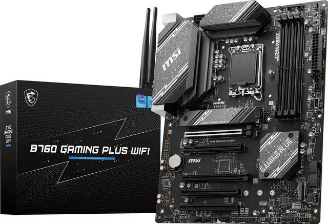 Main image of MSI B760 Gaming Plus WiFi Gaming Motherboard (Supports 12th/13th/14th Gen Intel Processors, LGA 1700, DDR5, PCIe 4.0, M.2, 2.5Gbps LAN, USB 3.2 Gen2, HDMI/DP, Wi-Fi 6E, Bluetooth 5.3, ATX)