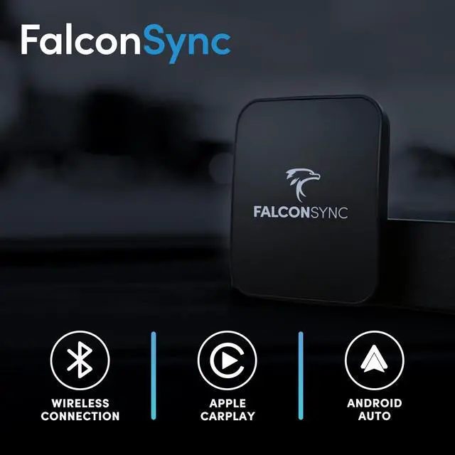 Alt view image 2 of 5 - FalconEye Electronics FalconSync Wireless Apple CarPlay/Android Auto Adapter