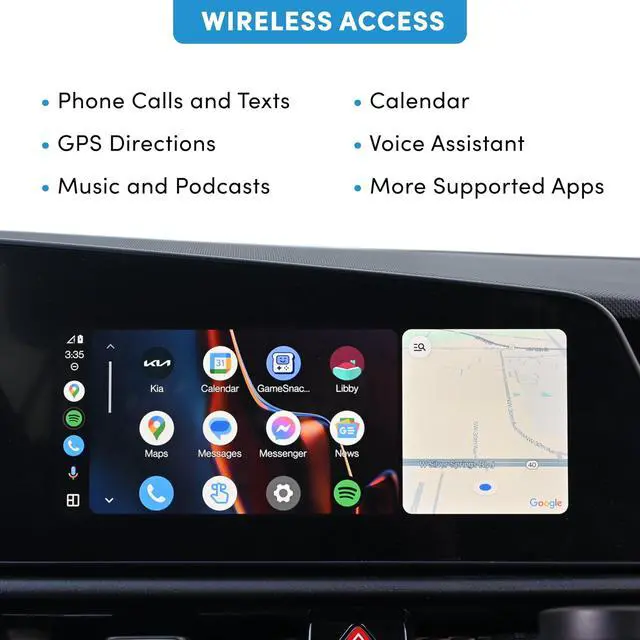 Alt view image 3 of 5 - FalconEye Electronics FalconSync Wireless Apple CarPlay/Android Auto Adapter