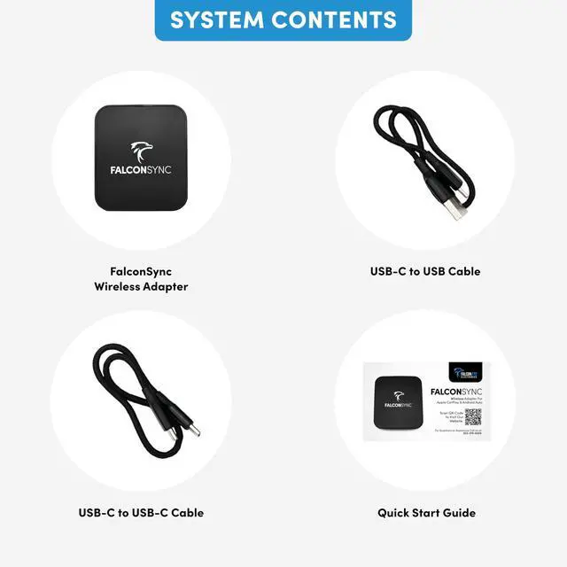 Alt view image 5 of 5 - FalconEye Electronics FalconSync Wireless Apple CarPlay/Android Auto Adapter