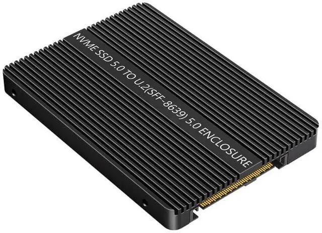 Main image of NVMe SSD 5.0 to U.2 (SFF-8639) 5.0 2.5" Adapter with Thermal pad, Convert M.2 NVMe SSD to U.2 not for SATA, Black