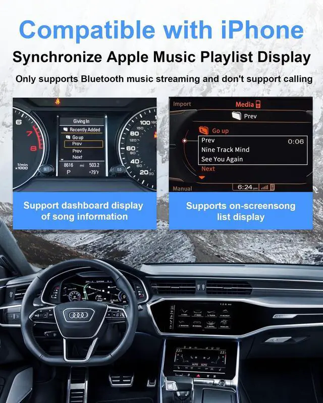 Alt view image 4 of 5 - MDZBG AMI Bluetooth Audio Adapter for Audi MDI MMI 3G System, Airdual-3G Audio Adapter Compatible for Mercedes Benz VW Audi (2010-2020 Series) for Music Interface, Audi Symphony/Concert