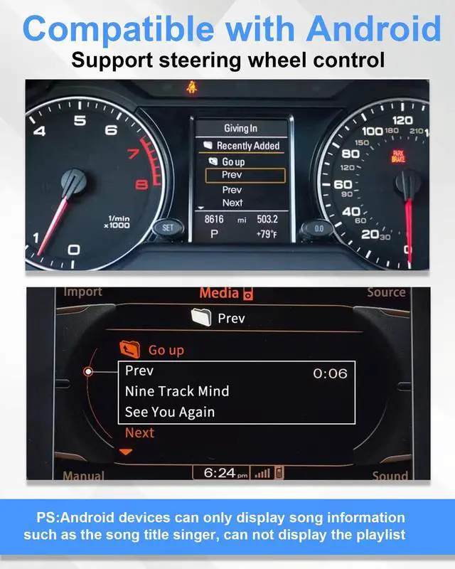 Alt view image 5 of 5 - MDZBG AMI Bluetooth Audio Adapter for Audi MDI MMI 3G System, Airdual-3G Audio Adapter Compatible for Mercedes Benz VW Audi (2010-2020 Series) for Music Interface, Audi Symphony/Concert