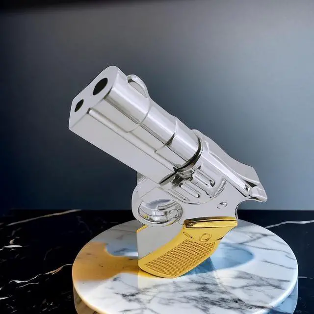 Alt view image 2 of 5 - WooTeck 128GB Metal Revolver Gun USB 3.0 Flash Drive Silver