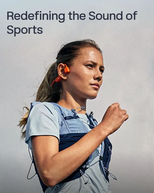 Alt view image 4 of 5 - SHOKZ New OpenRun Pro 2 Mini-Open-Ear, Bone Conduction Sport Headphones -with Reflective Strip -Sweat Resistant, Workout Headphones -Secure, Wireless, Comfortable Fit-Deep Bass and Smart Mic Ap