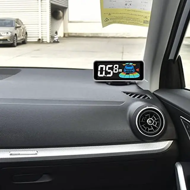 Alt view image 2 of 5 - 6 Parking Sensors kit Car Auto Vehicle Reverse Backup Radar System Distance Detection LCD Distance Display Sound Warning (6 Parking Sensors kit (Black)) (6 Parking Sensors kit (White))