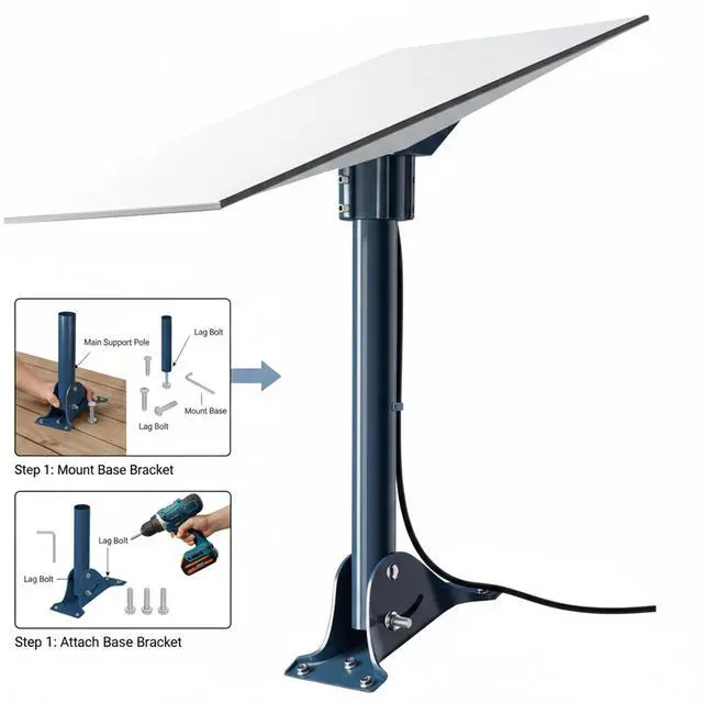 Alt view image 4 of 5 - Roof Mount Gen 3 for Starlink, Heavy Duty Mounting Kit