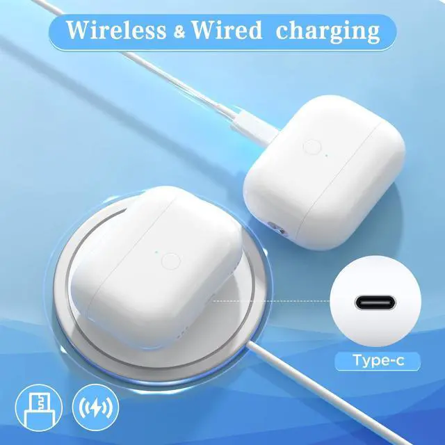 Alt view image 3 of 5 - Wireless Charging Case Compatible for Airpod Pro 1st 2nd Charger case with Type-C Charging Port Replacement for Airpod Pro 1st / 2nd Charging case Support Wireless