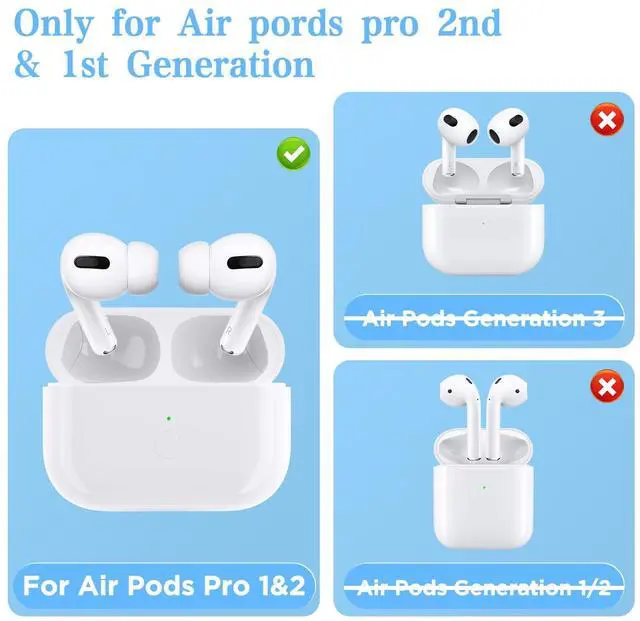Alt view image 5 of 5 - Wireless Charging Case Compatible for Airpod Pro 1st 2nd Charger case with Type-C Charging Port Replacement for Airpod Pro 1st / 2nd Charging case Support Wireless