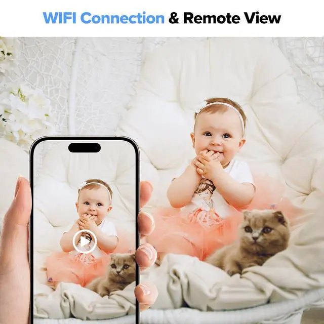 Alt view image 5 of 5 - HiSpyCam Full HD 1080p WiFi Security Camera - Wireless Nanny Cam - Night Vision Indoor/Outdoor Use - Local/Cloud Storage