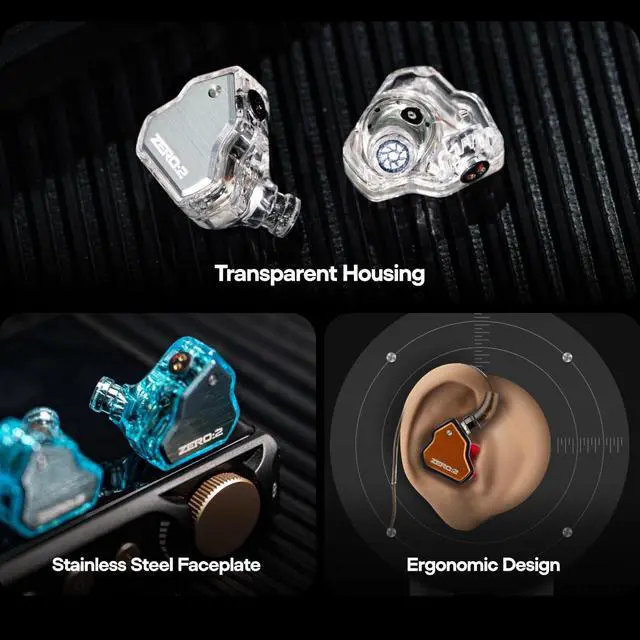 Alt view image 5 of 5 - HIFIXAUDIO 7Hz x Crinacle Zero:2 in Ear Monitor, Updated 10mm Dynamic Driver IEM Earphones, HiFi Wired Earbuds, with OFC IEM Cable for Gaming & Music Audiophiles (with Mic 3.5mm, Silver)