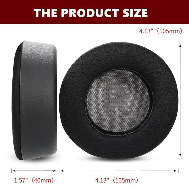 Alt view image 3 of 5 - TaiZiChangQin Cooling Gel Ear Pads Replacement Compatible with Corsair Virtuoso MAX Wireless Gaming Headset Mesh Fabric Ear Cushion ^^ Black