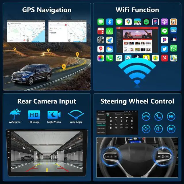 Alt view image 5 of 5 - XGU Car Stereo for Honda Civic 2006 2007 2008 2009 2010 2011 Wireless Apple Carplay Android Auto 10.1" IPS Touchscreen for Honda Civic Android Radio WiFi GPS Navi AHD Camera FM RDS DSP SWC,4+64