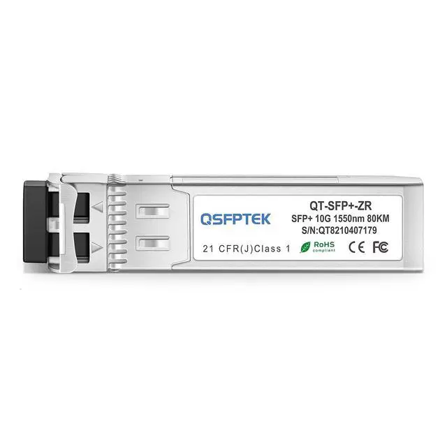 Alt view image 2 of 2 - QSFPTEK 10GBASE-ZR SFP Module, SFP+ 10GBASE-ZR/ZW 1550nm 80km Duplex LC SMF DOM Optical Networking Transceivers, MINI GBIC Compatible SFP-10G-ZR, and Other Open Switch, 2pcs