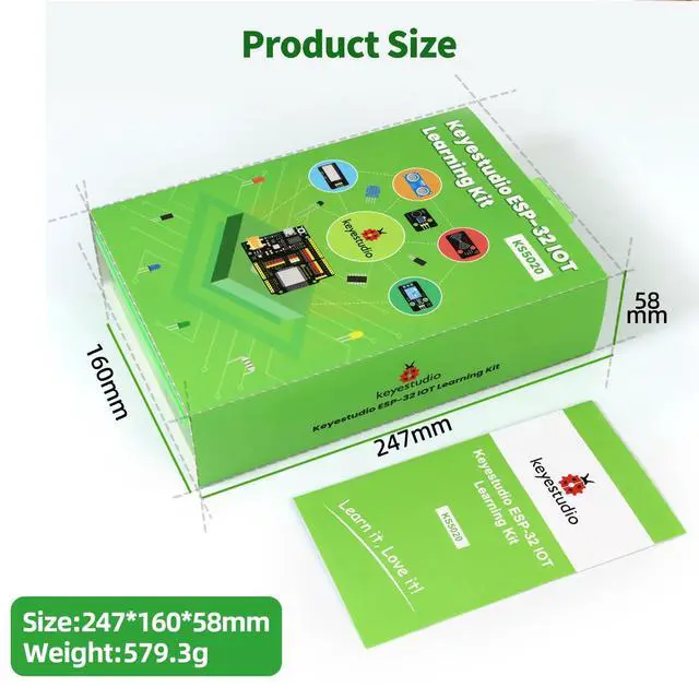 Alt view image 3 of 5 - KEYESTUDIO ESP32 IoT Learning Kit with 60+ Projects, Arduino & MicroPython Tutorials, WiFi Bluetooth Module, Complete Electronics Components Kit for Beginners, Makers, and Educators
