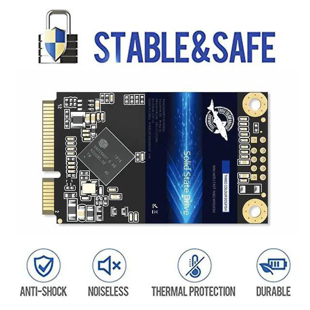 Alt view image 5 of 5 - Dogfish mSATA SSD 500GB 3D NAND TLC SATA III 6 Gb/s, mSATA (30x50.9mm) Internal Solid State Drive - Compatible with Desktop PC Laptop - (MSATA 500GB)
