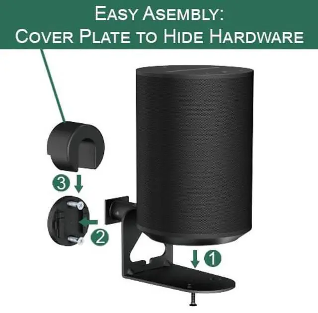 Alt view image 5 of 5 - ynVISION.DESIGN Adjustable Wall Mount Brackets Compatible with SONOS ERA 100, ERA 100 SL, and ERA 300 ^^ Tilts, Swivels and Rotates ^^ Black ^^ 2 Pack