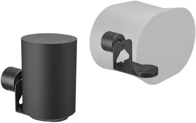 Alt view image 3 of 5 - ynVISION.DESIGN Adjustable Wall Mount Brackets Compatible with SONOS ERA 100, ERA 100 SL, and ERA 300 ^^ Tilts, Swivels and Rotates ^^ Black ^^ 2 Pack