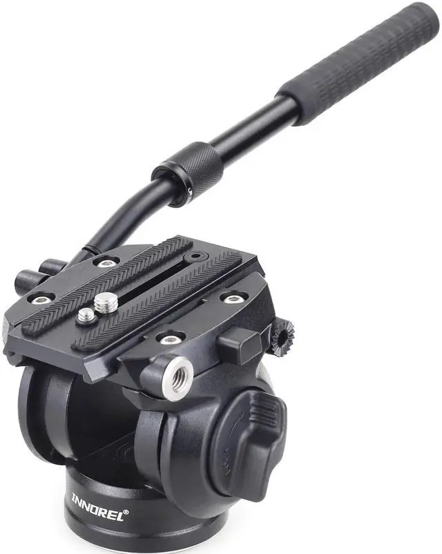 Main image of Video Tripod Head Heavy Duty Camera Fluid Drag Pan Head INNOREL H70 with 1/4 and 3/8 inches Screws Sliding Plate Aluminum Alloy for DSLR Camera Video Camcorders Shooting Filming, Max Load 17 lbs/8 kg