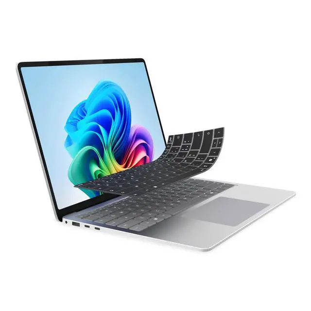 Alt view image 4 of 5 - JCPal French (EU) Language Overlay Keyboard Cover for Microsoft Surface Laptop 7th Edition 13.8 & 15 inch, Ultra Thin Silicone Protector Keyboard Skin, US/ANSI Layout