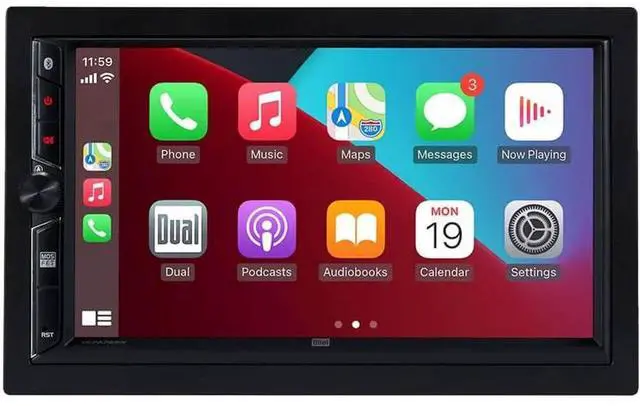 Main image of Dual Electronics Dual DCPA723W 2-DIN 7"" Apple CarPlay Android Auto Digital Multimedia Receiver