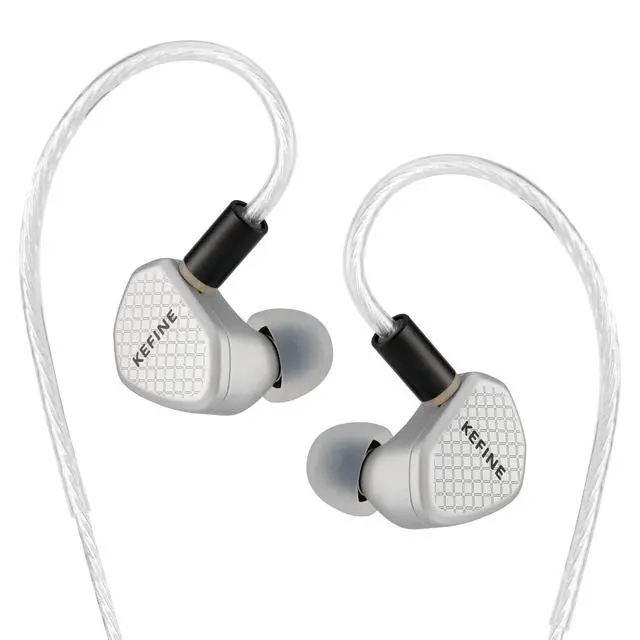 Alt view image 2 of 5 - Kefine Klean SV 10mm DLC Diaphgram Dynamic Driver Earphones, 1DD in-Ear Monitor Headphones, HiFi Wired IEM Earbuds with Dual Interchangeable Nozzles Detachable 0.78 2Pin Design (Silver, 4.4mm)