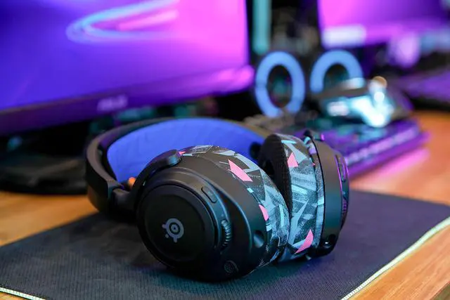 Alt view image 3 of 5 - WC Freeze for Arctis Nova - Hybrid Fabric Cooling Gel Replacement Earpads for Arctis Nova Pro Wired, Nova 7, 5, 4, 3, 1 - Made by Wicked Cushions (Does Not Fit Nova Pro Wireless) ^^ 90's Black