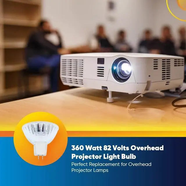 Alt view image 4 of 5 - Technical Precision ENX 82V 360W Projector Bulb MR16 Dichroic Bulb Overhead Projector Light Bulb - GY5.3 2-Flat Pin Base - CC-8 Filament - 3300K - 75 Hours Rated Life - 3 Pack