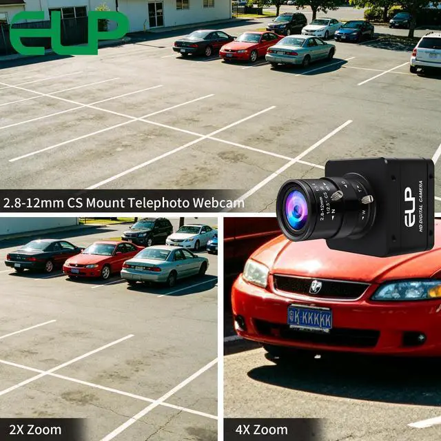 Alt view image 3 of 5 - ELP High Speed Global Shutter USB3.0 Zoom Camera, 720P/200fps, 1200P/120fps, USB3.0/2.0 Manual Focus Lightburn Cameras for Windows, Linux, Mac, Pi, Fast Frame 2.8-12mm 4X Zoom AR0234 Webcam for PC
