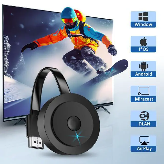 Alt view image 4 of 5 - 2026 Wireless HDMI Display Adapter 4K, Portable Screen Mirror Dongle, WiFi Casting Video/Audio for Phone, Pad, Android, Tablet, Laptop, Windows to TV/Monitor/Projector, Miracast, Airplay, DLNA