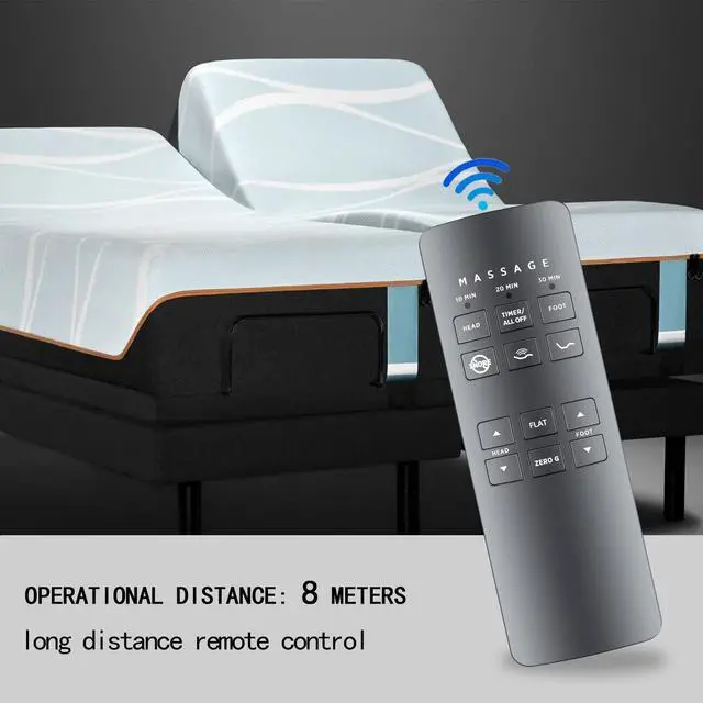 Alt view image 2 of 5 - RYQIF RF258B Replacement Remote Control for Serta Motion Plus Ergomotion Massage TEMPUR-Pedic JLDK.27.03.06 RF258B Beautyrest SmartMotion 2.0 OKIN Adjustable Bed