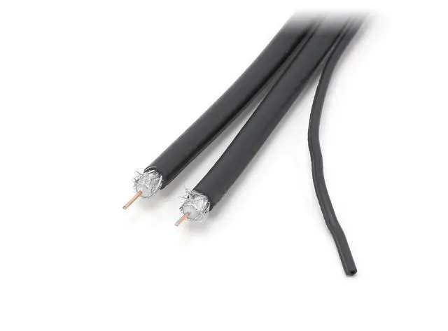 Alt view image 5 of 5 - THE CIMPLE CO 50 FT Dual RG6 Coaxial Cable with Grounding Wire - Twin Coax Cable with 18 AWG Copper Ground Wire - Double Coax for Satellite, Cable TV, and HD Antennas - 50 Feet (15 Meters), White