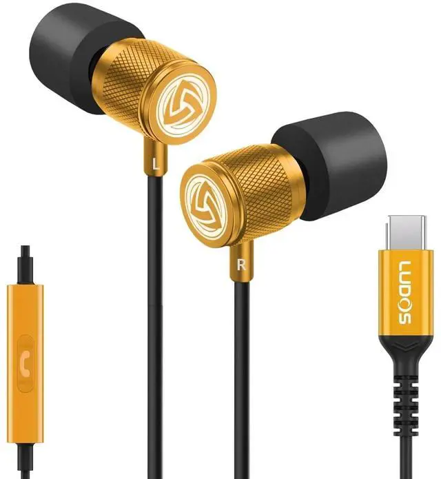 Main image of LUDOS Ultra USB C Headphones for iPhone 17 16 15 Pro Max Plus Air iPad Pro, 5 Years Warranty, Magnetic USB-C Earbuds for Samsung Galaxy S24 S23 Ultra S22 S21 FE S20 A55 A54 A53, USB Type C Earph