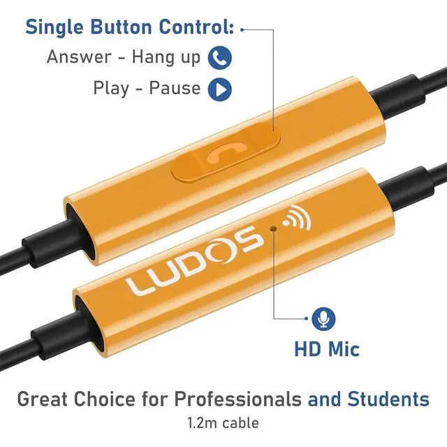 Alt view image 3 of 5 - LUDOS Ultra USB C Headphones for iPhone 17 16 15 Pro Max Plus Air iPad Pro, 5 Years Warranty, Magnetic USB-C Earbuds for Samsung Galaxy S24 S23 Ultra S22 S21 FE S20 A55 A54 A53, USB Type C Earph