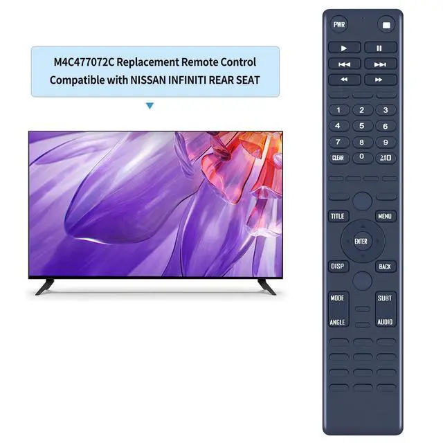 Alt view image 3 of 5 - New Replacement Remote Control Compatible with 2004 2012 Nissan Infiniti Rear Seat Entertainment DVD M4C477072C