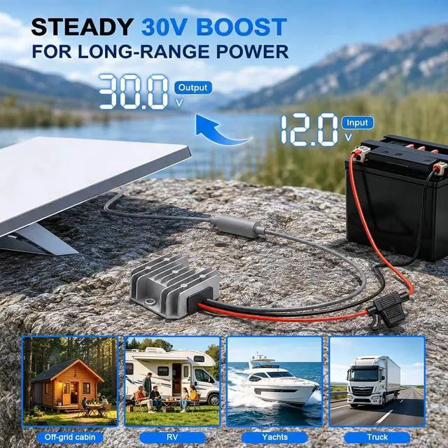 Alt view image 2 of 5 - Starlink Mini 12V Adapter, 12V/24V to 30V 3.5A DC Step Up Converter (IP68)