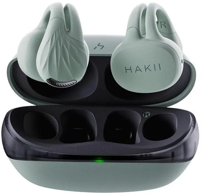 Main image of HAKII Open Ear Wireless Earbuds, Bluetooth 5.4 Ergonomic Clip on Bluetooth Earbuds with Stereo Sound/ENC, Touch Control Open Ear Headphones, IPX5 Waterproof Running Headphones for Sports, Fitne
