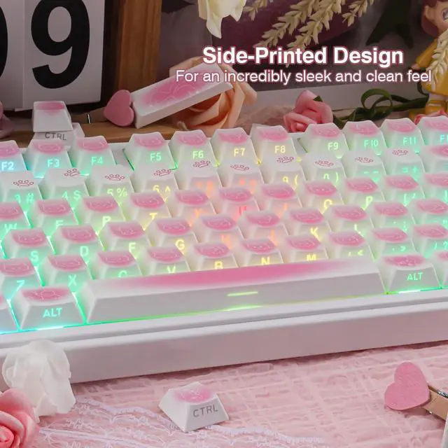 Alt view image 5 of 5 - Sunzit 130 Keys Side Printed PBT Keycaps Set, Shine Through Custom Key caps