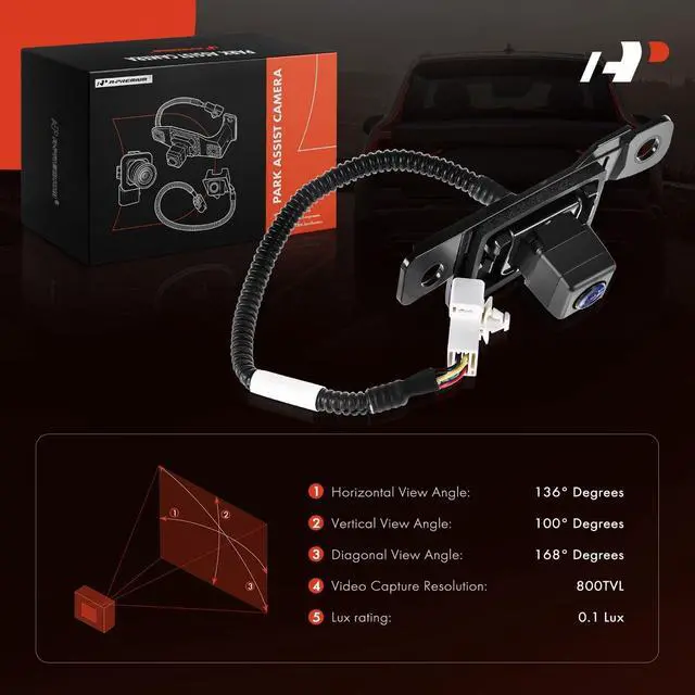 Alt view image 2 of 5 - A-Premium Rear View Backup Camera Compatible with Lexus