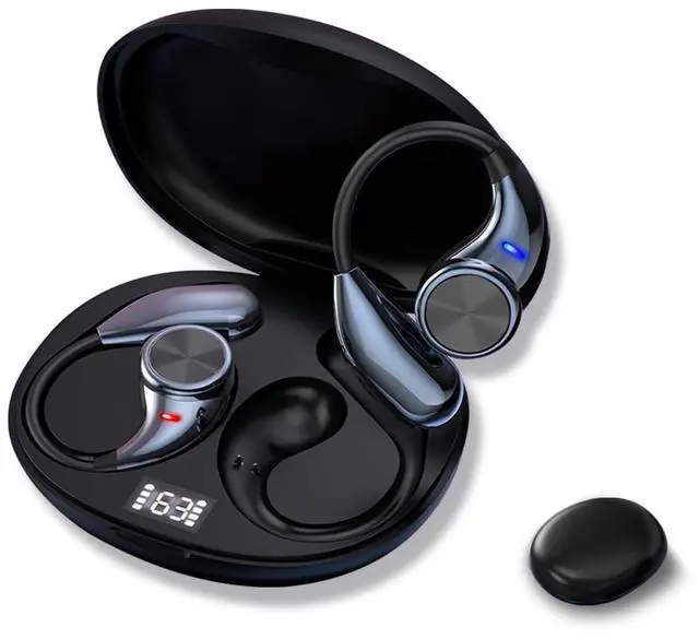 Main image of OYEALEX Open-Ear Earbuds Bluetooth 5.4 with Ear Hooks for Man & Women Black
