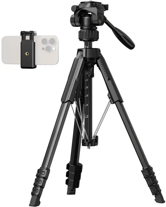 Main image of SmallRig 71" Camera Tripod Stand AP-21, Travel Tripod for iPhone and Camera for Canon for Nikon with Phone Holder & Carry Bag, Portable Beginner Tripod with Quick-Flip Lock Legs, Max Load 11lb