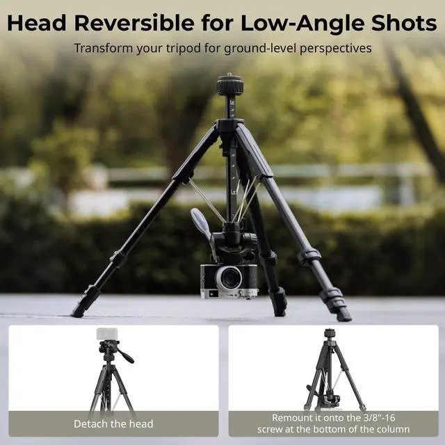 Alt view image 5 of 5 - SmallRig 71" Camera Tripod Stand AP-21, Travel Tripod for iPhone and Camera for Canon for Nikon with Phone Holder & Carry Bag, Portable Beginner Tripod with Quick-Flip Lock Legs, Max Load 11lb