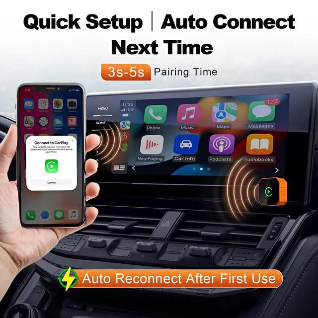 Alt view image 4 of 5 - Wireless CarPlay Adapter 2-in-1