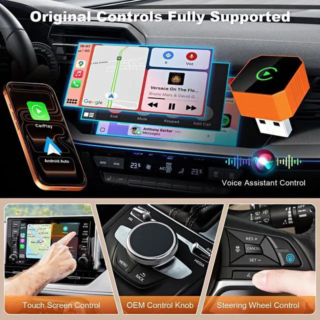Alt view image 5 of 5 - Wireless CarPlay Adapter 2-in-1