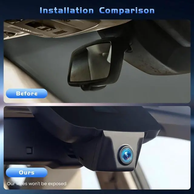Alt view image 4 of 5 - 4K Dash Cam fit for Toyota Camry& Camry Hybrid L/LE/XLE/TRD, XSE/SE//SE Nightshade Edition 2021-2024, UHD 2160P Video, WiFi & App, 64GB Card, Loop Recording, G-Sensor