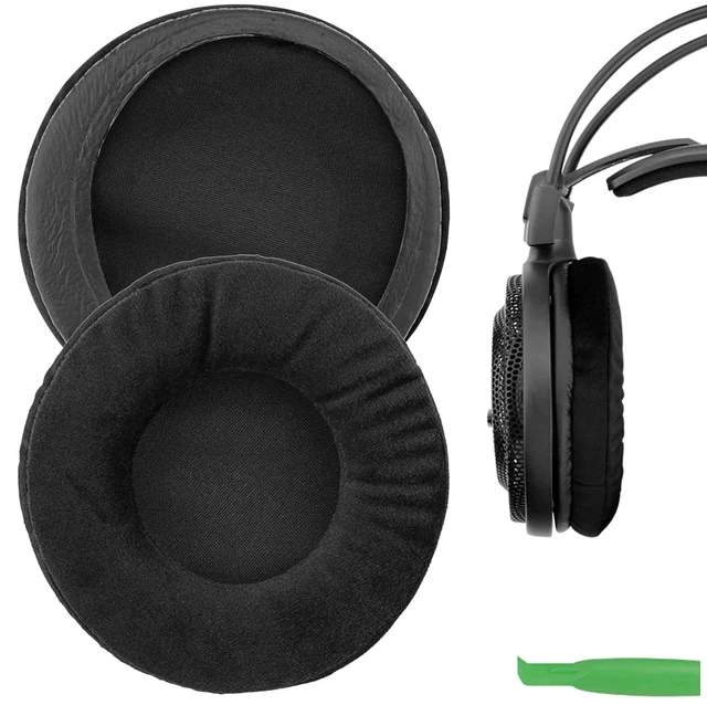 Main image of Geekria Comfort Velour Replacement Ear Pads for ATH-AD1000x/ AD2000x/ AD900x/ AD700x/ AD500x, A 500/ 500x/ 700/ 900x/ 950lp Headphones Ear Cushions, Repair Parts with Video Guide (Black)