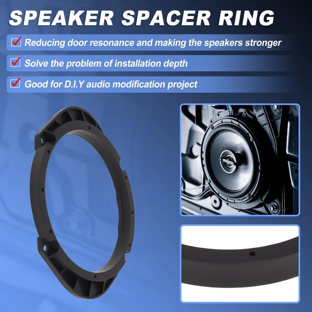 Alt view image 4 of 5 - HOPESPANNER Speaker Spacer Ring Adapter for Ford Edge 2007-2014 2 Set