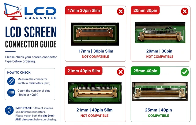 Alt view image 4 of 5 - Laptop Screen Replacement for NV153WUM-T41 V8.0 5D11P86179 15.3" WUXGA 60Hz